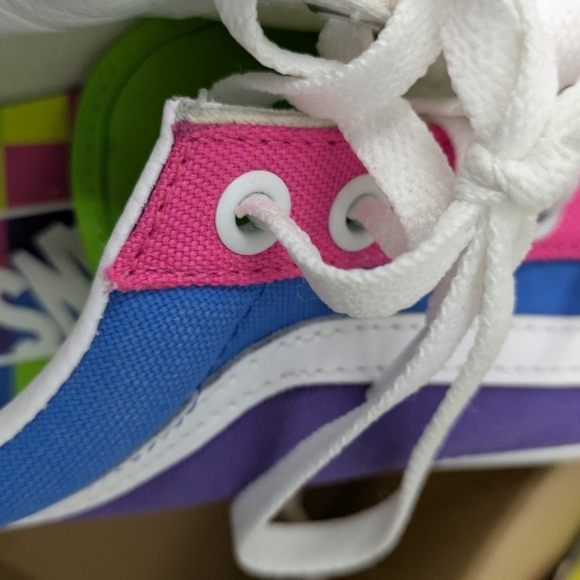 Vans Women Colorful Athletic Shoes - Pink, Blue, Purple, Green - Picture 6 of 9